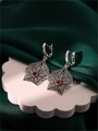 Серьги из серебра с сердоликом 4036