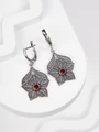Серьги из серебра с сердоликом 4036