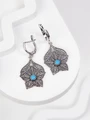 Серьги из серебра с бирюзой 4038
