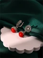 Серьги из серебра с кораллом 4039