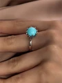 Кольцо из серебра с бирюзой 2032