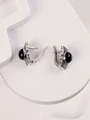 Серьги из серебра с агатом 3542