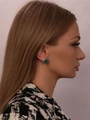 Серьги из серебра с малахитом 3804