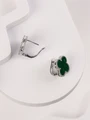 Серьги из серебра с малахитом 3804