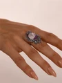 Кольцо из серебра с аметистом 3981