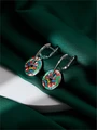 Серьги из серебра с эмалью 3793