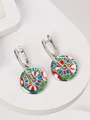 Серьги из серебра с эмалью 3793