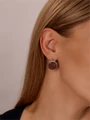 Серьги из серебра с сердоликом 3978