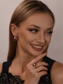 Серьги из серебра с сердоликом 3978