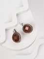 Серьги из серебра с сердоликом 3978