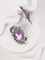Серьги из серебра с аметистом 3980