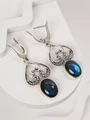 Серьги из серебра с лабрадором 4273