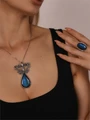 Кулон из серебра с лабродором 4274