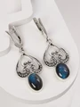 Серьги из серебра с лабрадором 4278