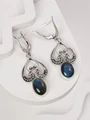 Серьги из серебра с лабрадором 4278