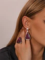 Серьги из серебра с эвдиалитом 4282