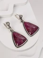 Серьги из серебра с эвдиалитом 4282