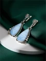 Серьги из серебра с голубым опалом 4284