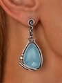 Серьги из серебра с аквамарином 4290