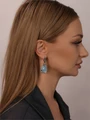 Серьги из серебра с аквамарином 4290