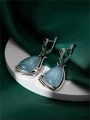 Серьги из серебра с аквамарином 4290