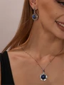 Серьги из серебра с лабрадором 4292