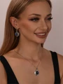 Серьги из серебра с лабрадором 4292