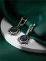 Серьги из серебра с лабрадором 4292