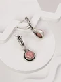 Серьги из серебра с родохрозитом 4299