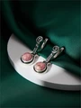 Серьги из серебра с родохрозитом 4299