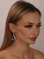 Серьги из серебра с эвдиалитом 4312