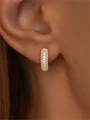 Серьги из серебра с позолотой 4105