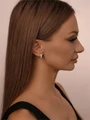 Серьги из серебра с позолотой 4105