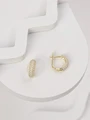 Серьги из серебра с позолотой 4105