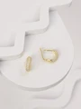 Серьги из серебра с позолотой 4105