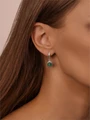 Серьги из серебра с хризопразом 4189