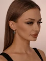 Серьги из серебра с хризопразом 4189