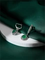 Серьги из серебра с хризопразом 4189