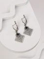 Серьги из серебра с агатом 4199