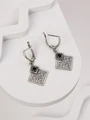 Серьги из серебра с агатом 4199