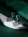 Серьги из серебра с агатом 4199