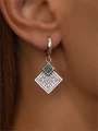 Серьги из серебра с хризопразом арт.4200 4200