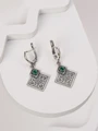 Серьги из серебра с хризопразом арт.4200 4200
