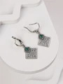 Серьги из серебра с хризопразом арт.4200 4200