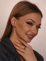 Кольцо из серебра с цирконом и марказитами 3600