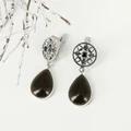 Серьги из серебра с кошачьим глазом 1934