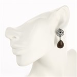 Серьги из серебра с кошачьим глазом 1934 Серьги из серебра с кошачьим глазом 1934