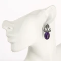Серьги из серебра с аметистом 1892