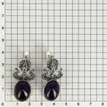 Серьги из серебра с аметистом 1892