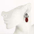 Серьги из серебра с сердоликом 1919
